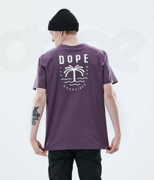 Purple Men's Dope Daily T-shirts | India_D1291