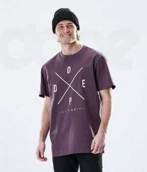 Purple Men's Dope Daily T-shirts | India_D2436