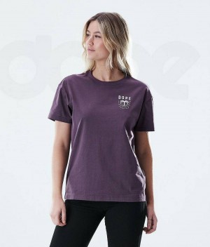 Purple Women's Dope Regular T-shirts | India_D1944