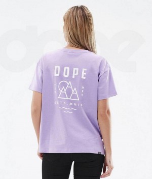 Purple Women's Dope Standard W T-shirts | India_D2065