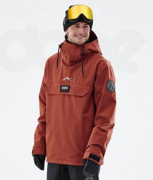 Red Men's Dope Blizzard Ski Jackets | India_D2042