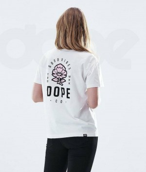 Rose White Women's Dope Regular T-shirts | India_D1908