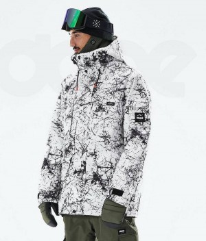 White Black Men's Dope Adept 2021 Snowboard Jackets | India_D1524