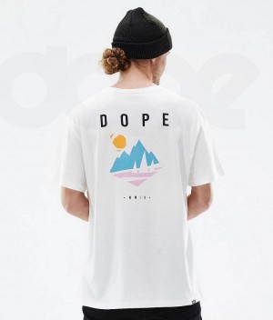 White Men's Dope Standard T-shirts | India_D2479