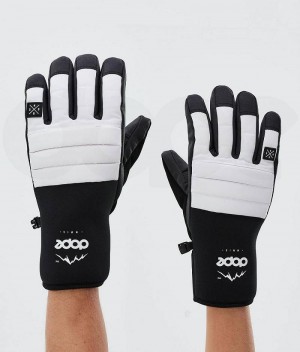 White Women's Dope Ace Snowboard Gloves | India_D1360