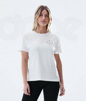 White Women's Dope Regular T-shirts | India_D1719