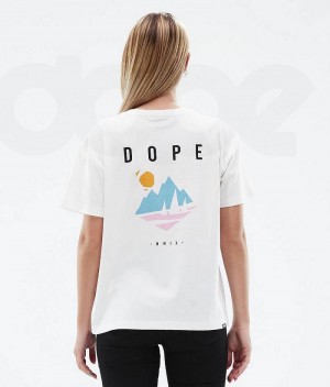 White Women's Dope Standard W T-shirts | India_D1309