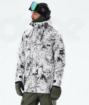 White / Black Men's Dope Adept 2021 Ski Jackets | India_D2500