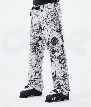 White / Black Men's Dope Blizzard 2021 Ski Pants | India_D1679