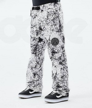 White / Black Men's Dope Blizzard 2021 Snowboard Pants | India_D2306