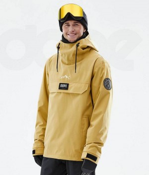 Yellow Men's Dope Blizzard Ski Jackets | India_D1398