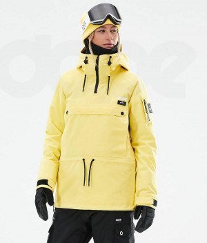 Yellow Women's Dope Annok W 2021 Snowboard Jackets | India_D1752