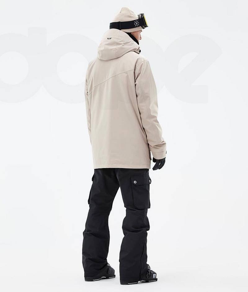 Beige Men's Dope Adept Ski Jackets | India_D1372