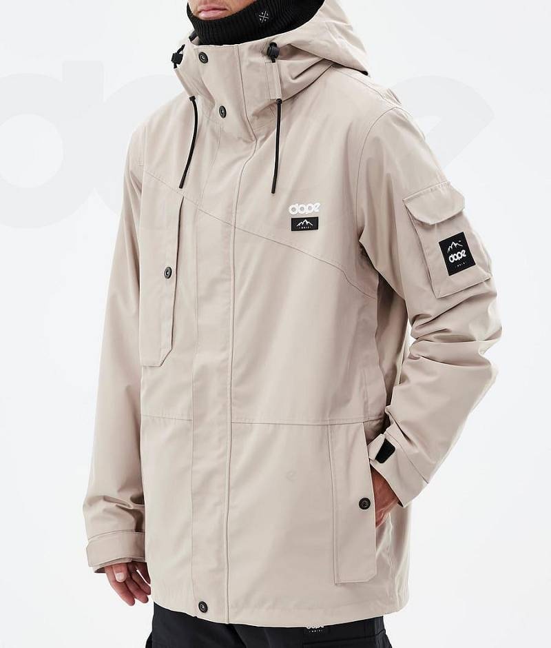 Beige Men's Dope Adept Ski Jackets | India_D1372