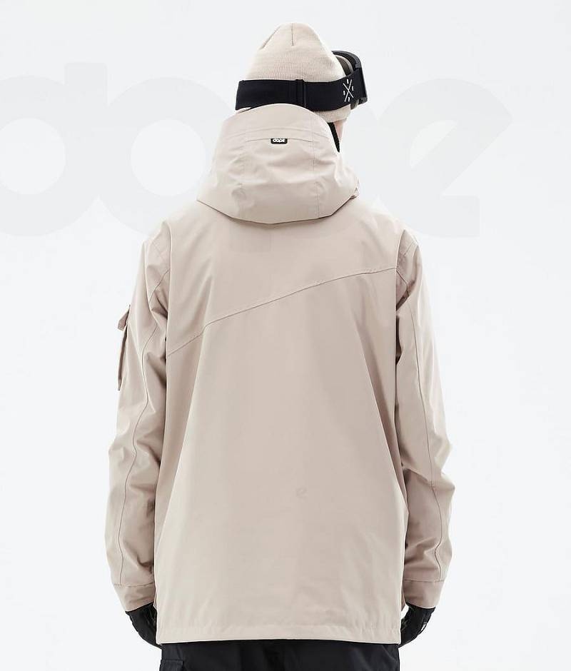 Beige Men's Dope Adept Ski Jackets | India_D1372