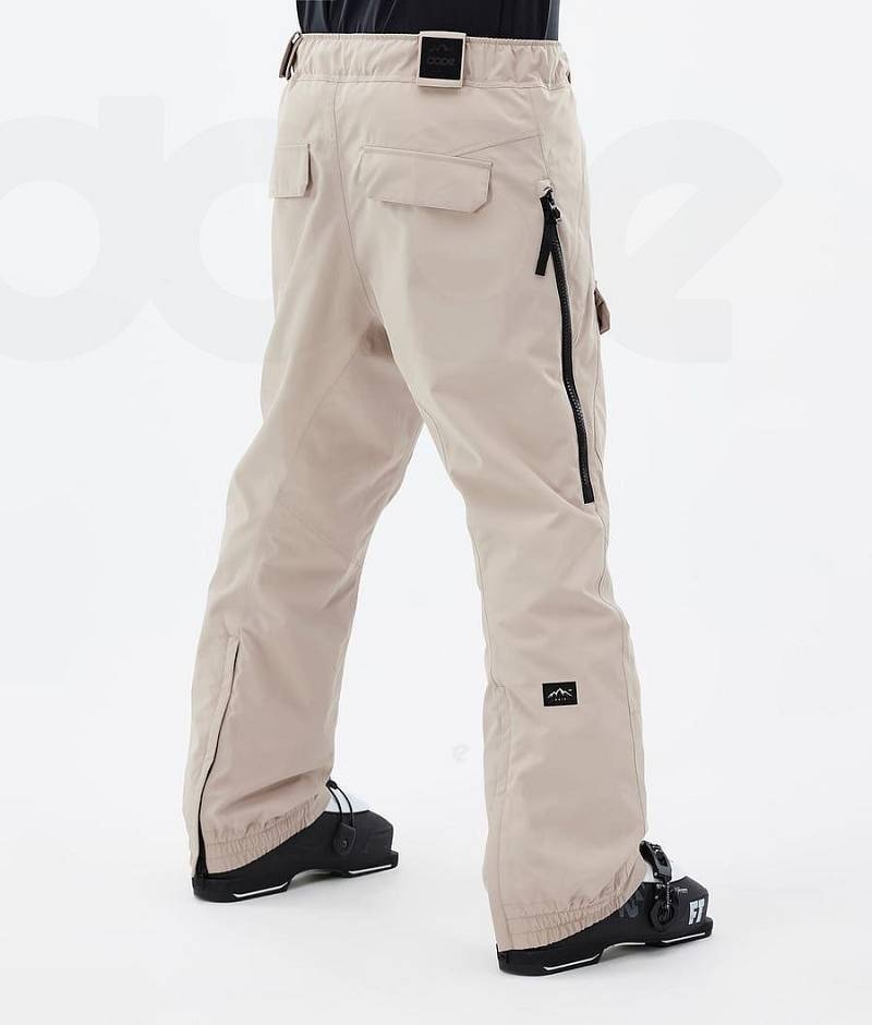 Beige Men's Dope Antek Ski Pants | India_D1469