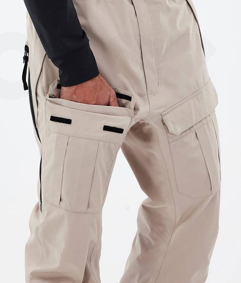 Beige Men's Dope Antek Ski Pants | India_D1469