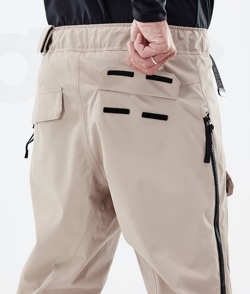 Beige Men's Dope Antek Ski Pants | India_D1469