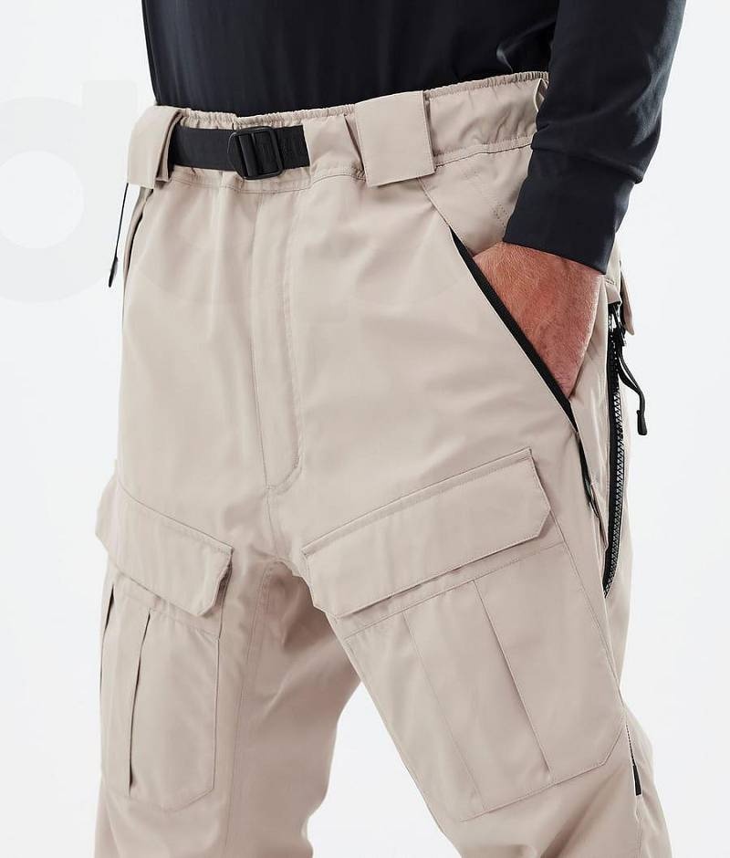 Beige Men's Dope Antek Ski Pants | India_D1469