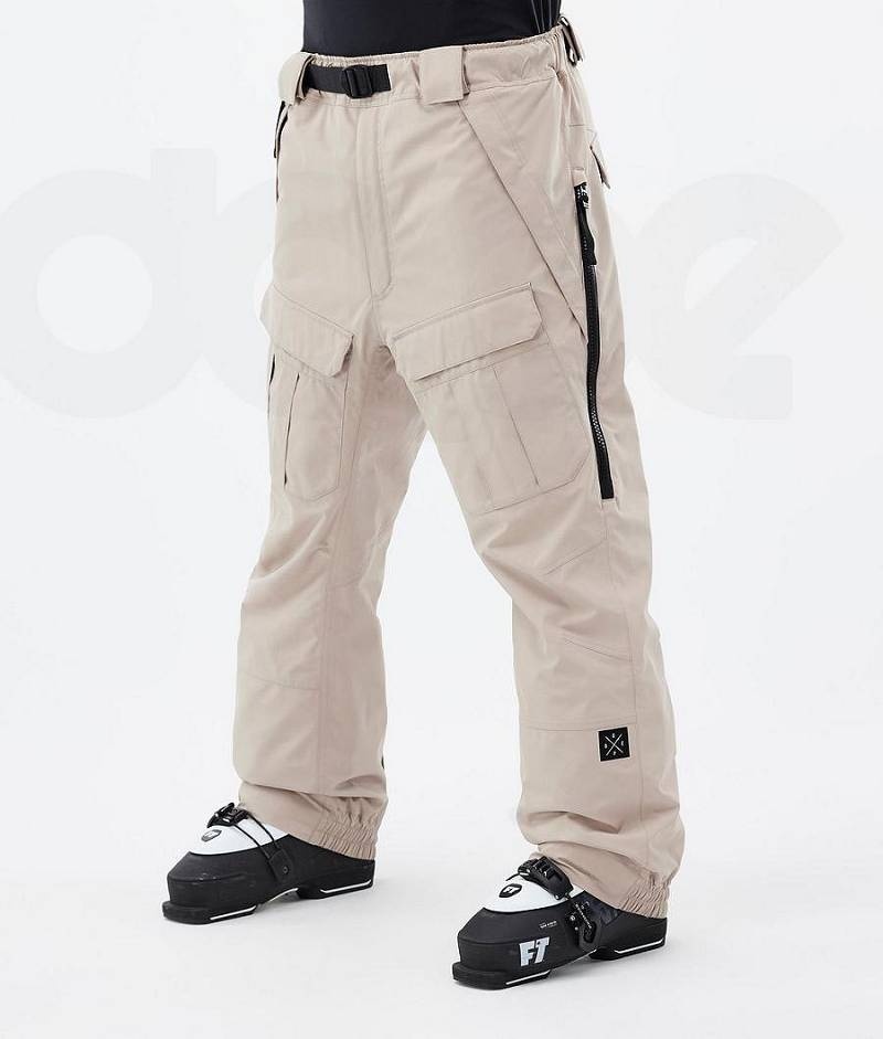 Beige Men\'s Dope Antek Ski Pants | India_D1469