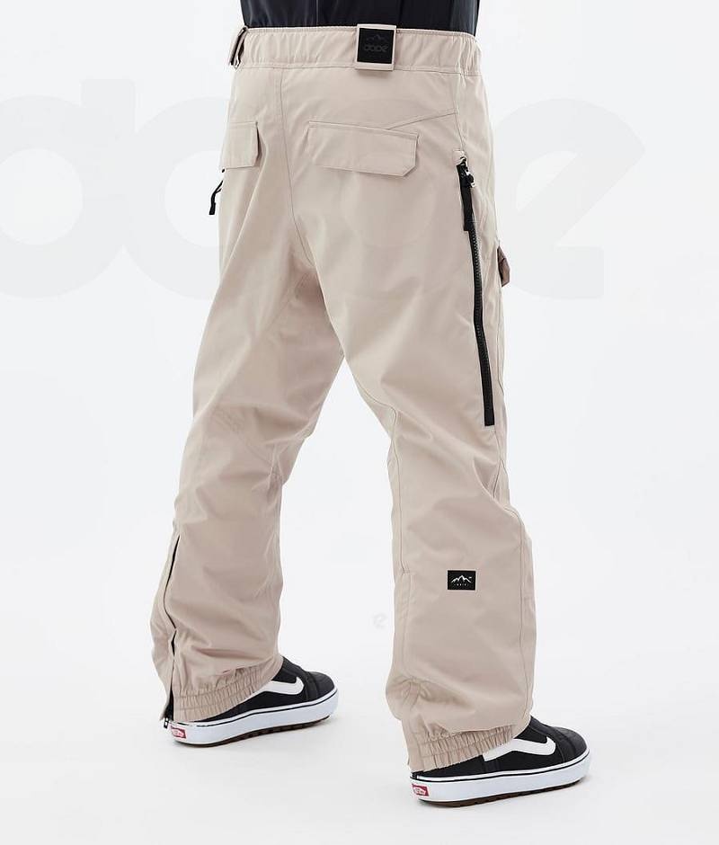 Beige Men's Dope Antek Snowboard Pants | India_D2205