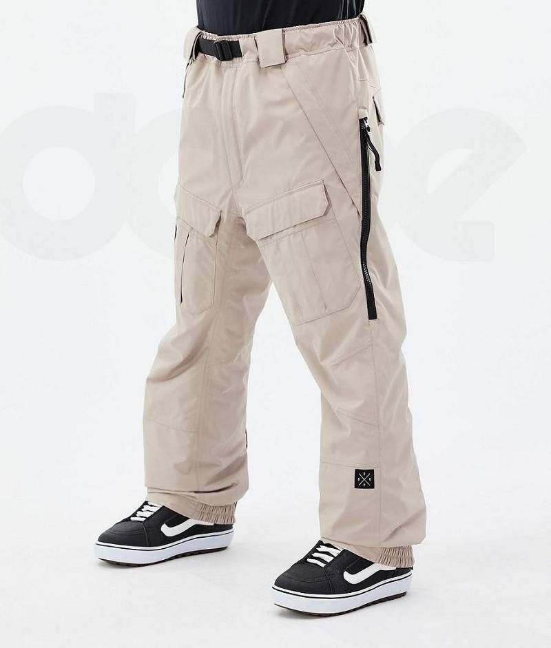 Beige Men\'s Dope Antek Snowboard Pants | India_D2205