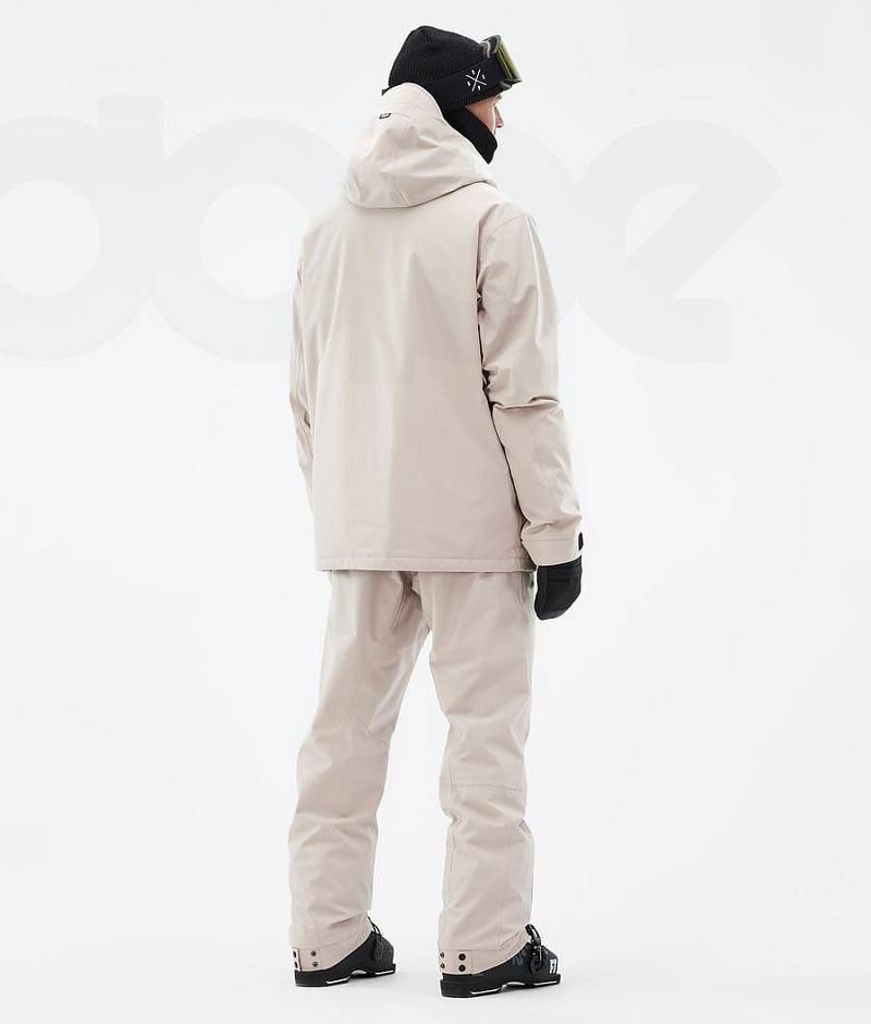 Beige Men's Dope Blizzard Ski Jackets | India_D2089