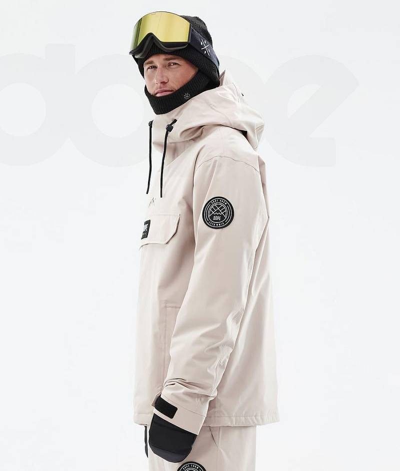 Beige Men's Dope Blizzard Ski Jackets | India_D2089