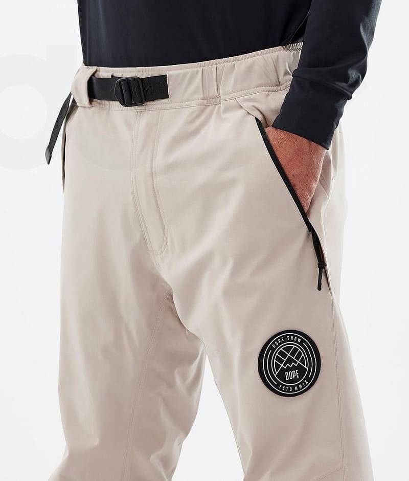 Beige Men's Dope Blizzard Ski Pants | India_D2435