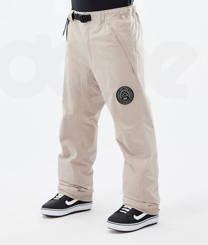 Beige Men\'s Dope Blizzard Snowboard Pants | India_D1407