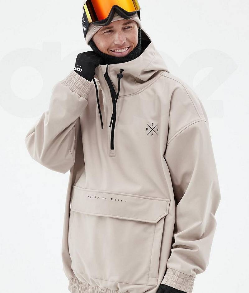 Beige Men's Dope Cyclone Ski Jackets | India_D2302