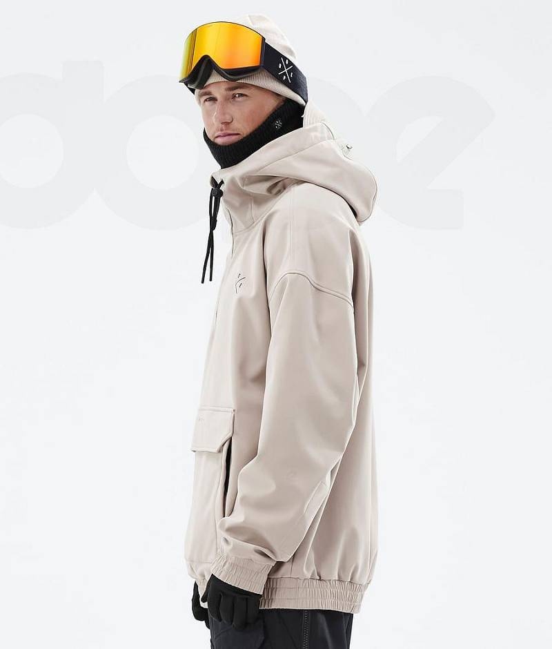 Beige Men's Dope Cyclone Ski Jackets | India_D2302