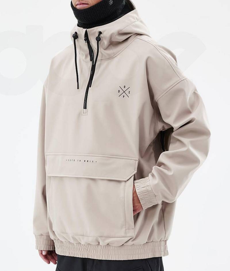 Beige Men's Dope Cyclone Ski Jackets | India_D2302