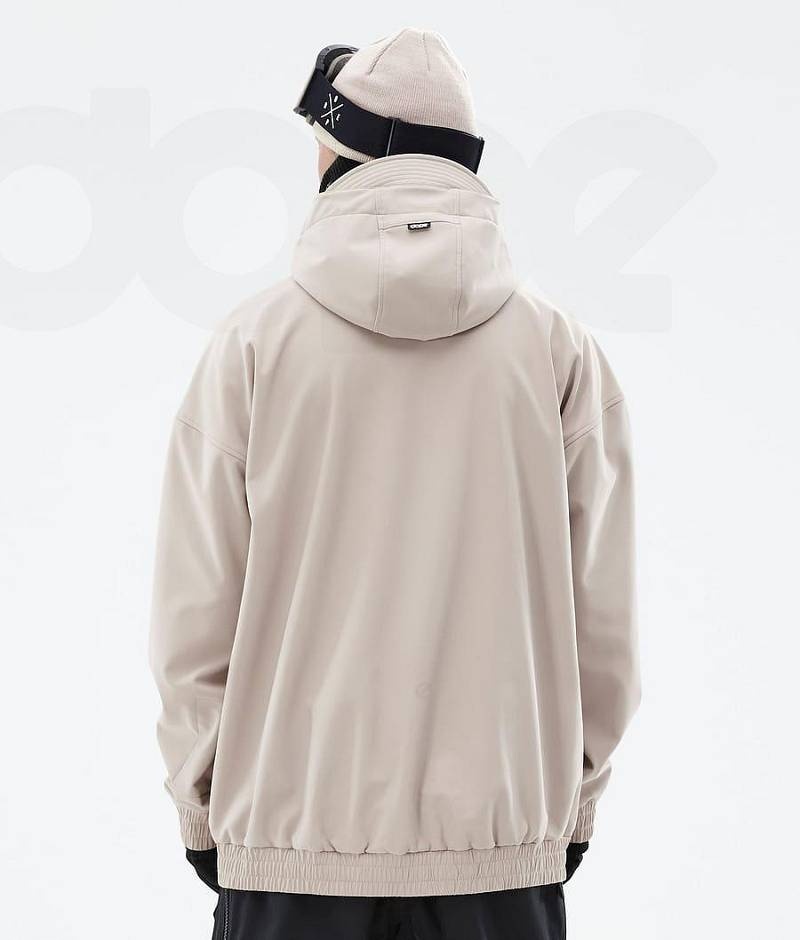 Beige Men's Dope Cyclone Ski Jackets | India_D2302