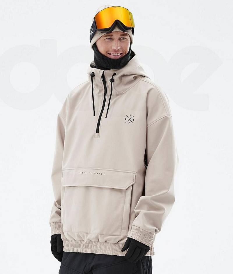 Beige Men\'s Dope Cyclone Ski Jackets | India_D2302