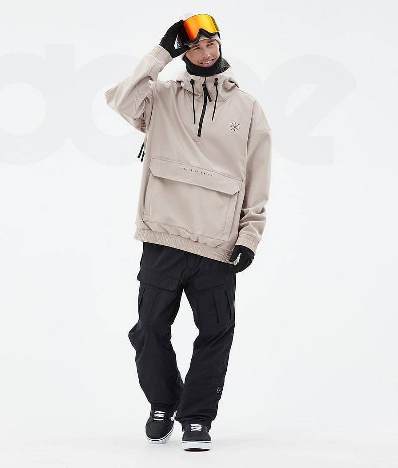 Beige Men's Dope Cyclone Snowboard Jackets | India_D2533