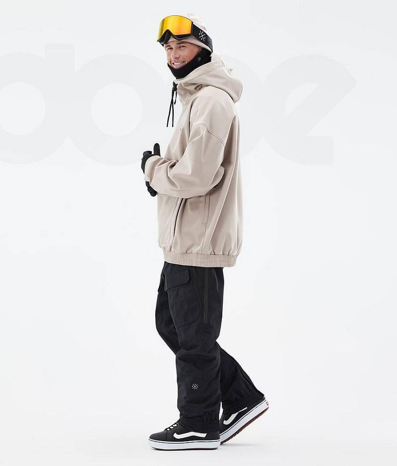 Beige Men's Dope Cyclone Snowboard Jackets | India_D2533