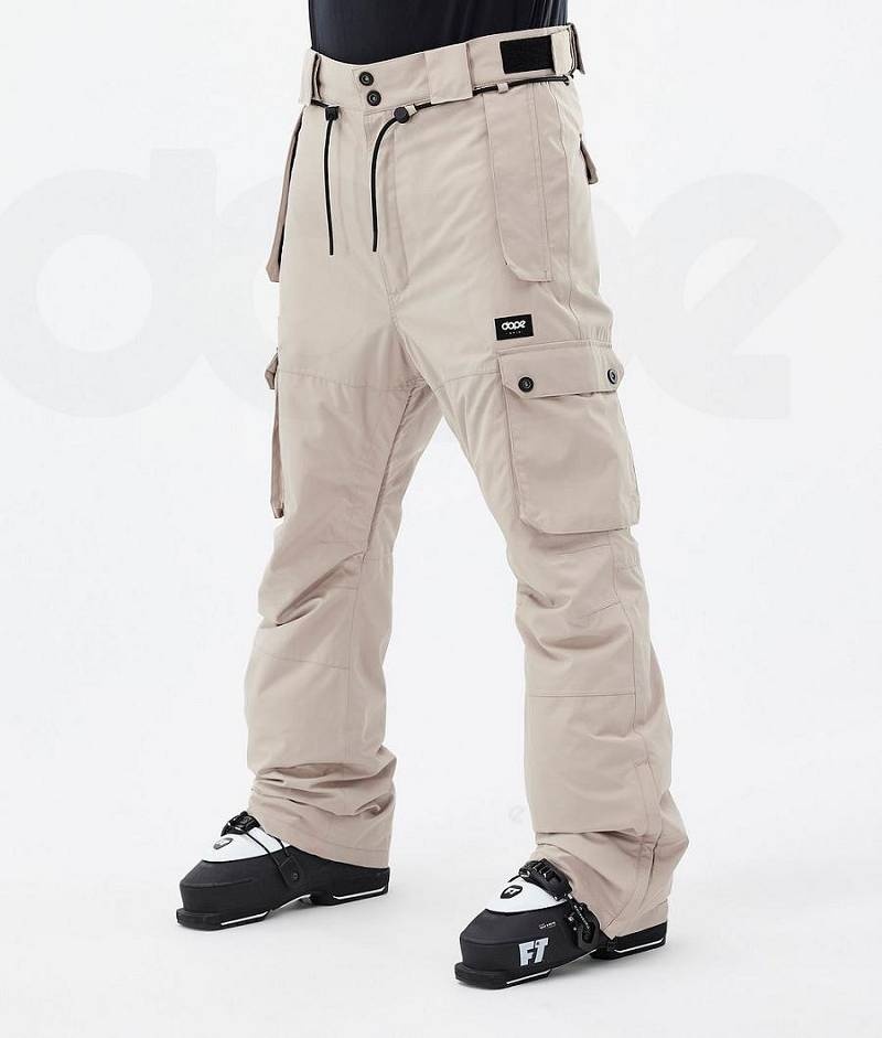 Beige Men\'s Dope Iconic Ski Pants | India_D2337