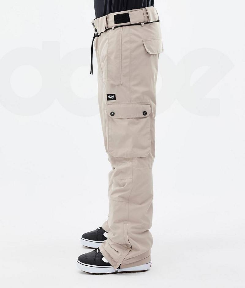 Beige Men's Dope Iconic Snowboard Pants | India_D1911