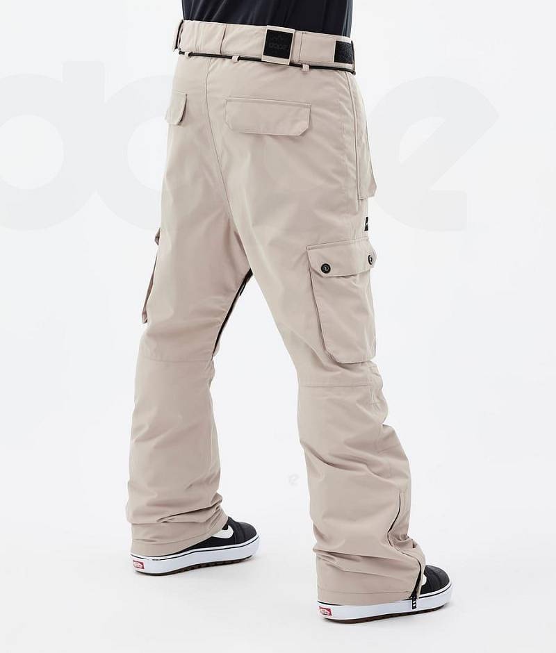 Beige Men's Dope Iconic Snowboard Pants | India_D1911