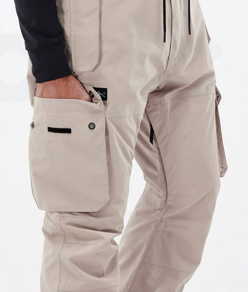 Beige Men's Dope Iconic Snowboard Pants | India_D1911