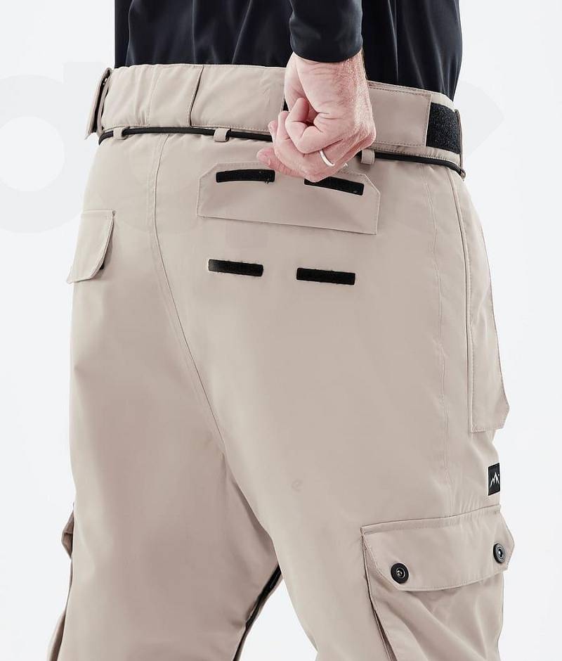 Beige Men's Dope Iconic Snowboard Pants | India_D1911