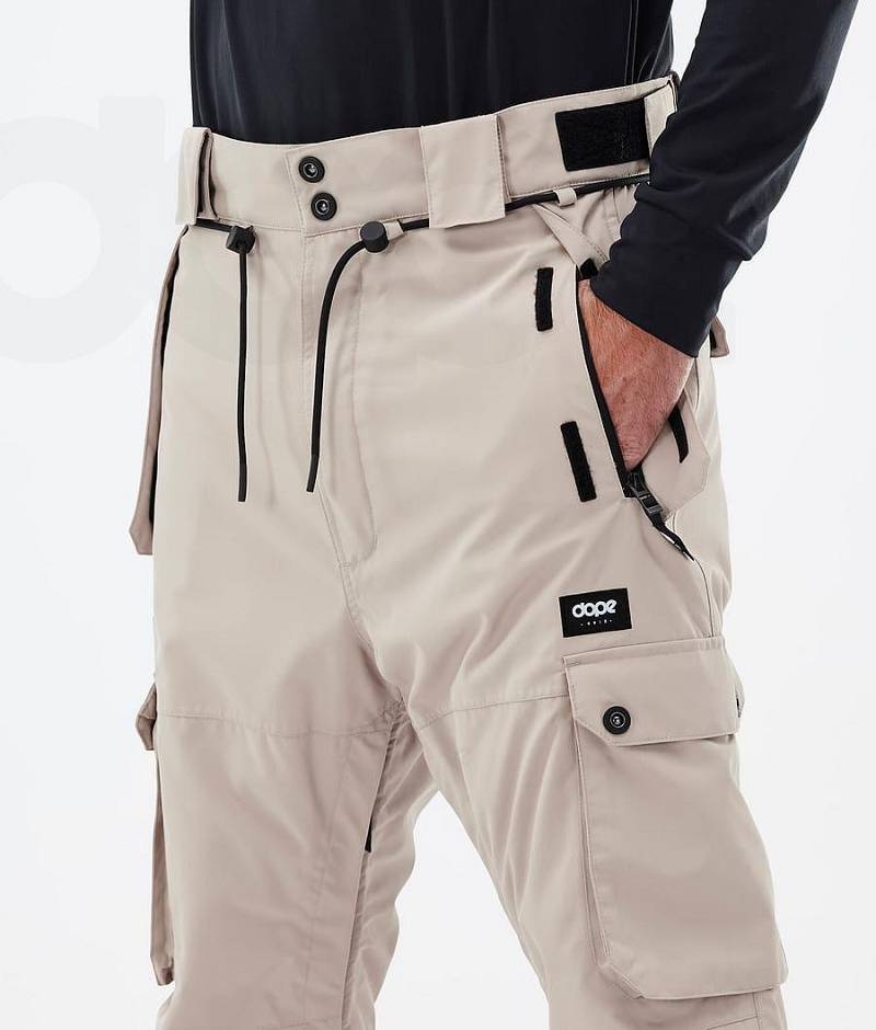 Beige Men's Dope Iconic Snowboard Pants | India_D1911