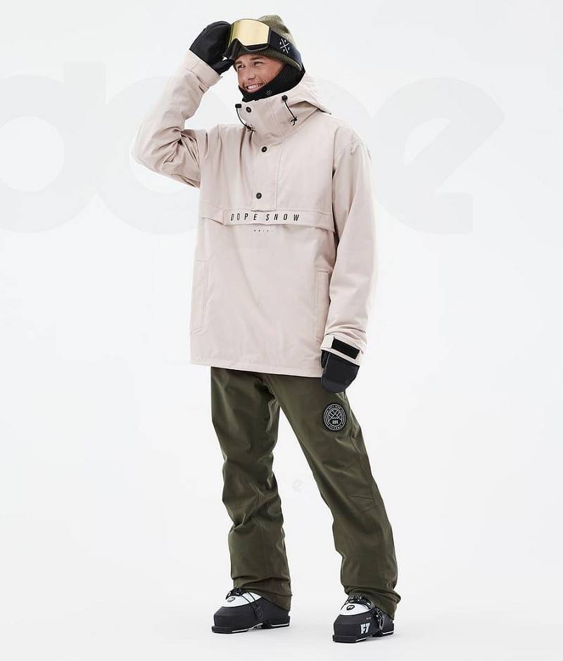 Beige Men's Dope Legacy Ski Jackets | India_D1007