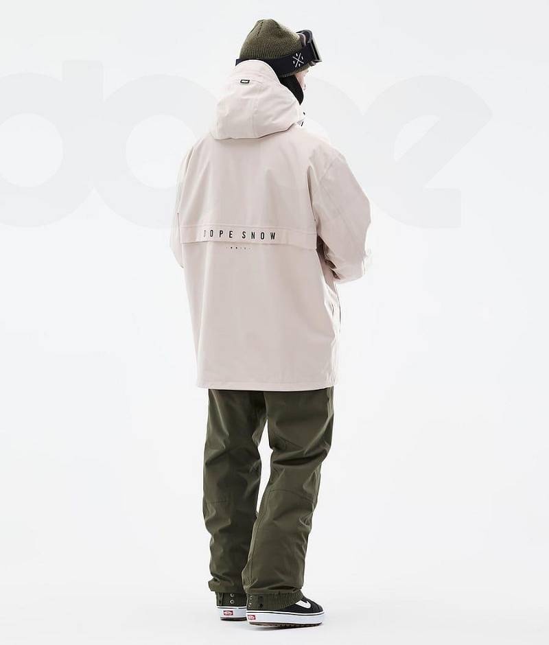 Beige Men's Dope Legacy Snowboard Jackets | India_D1447