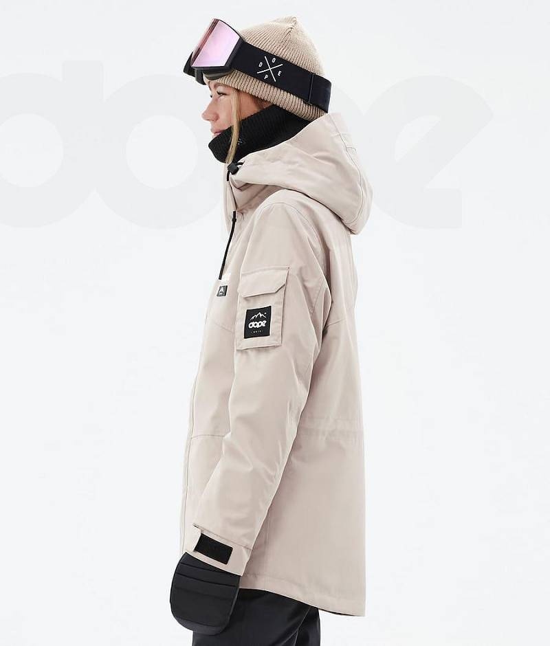 Beige Women's Dope Adept W Ski Jackets | India_D1935