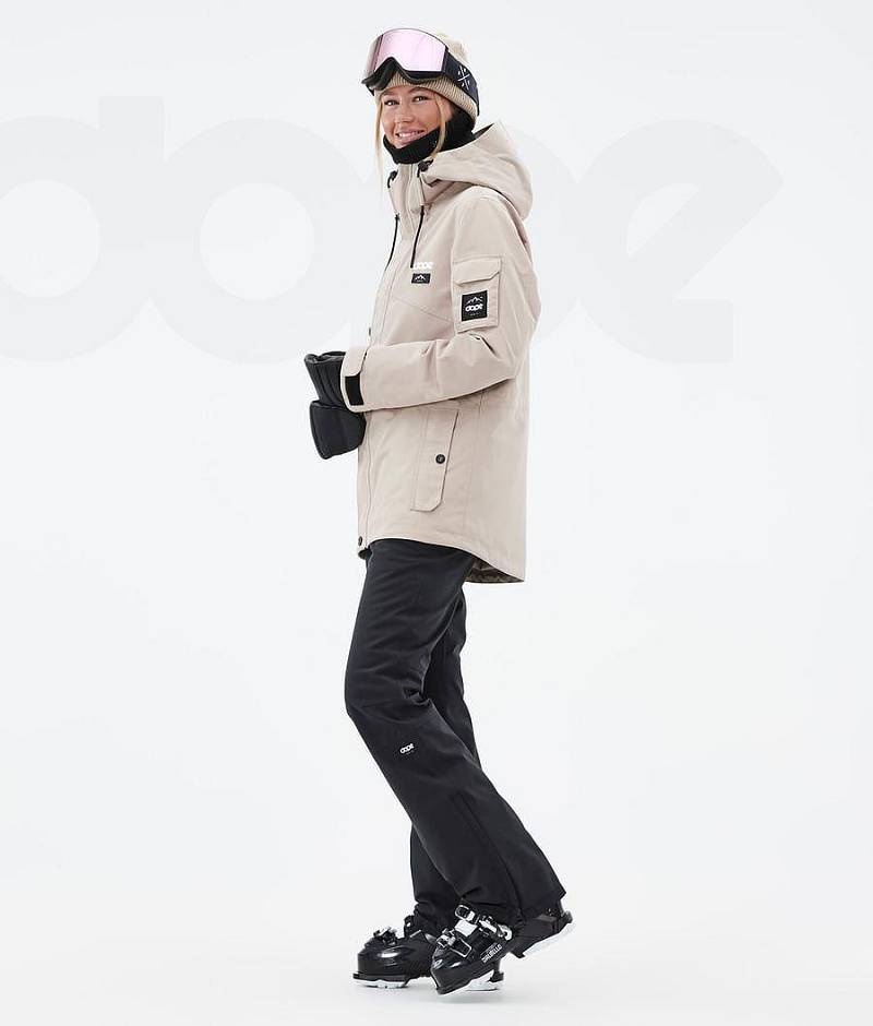 Beige Women's Dope Adept W Ski Jackets | India_D1935