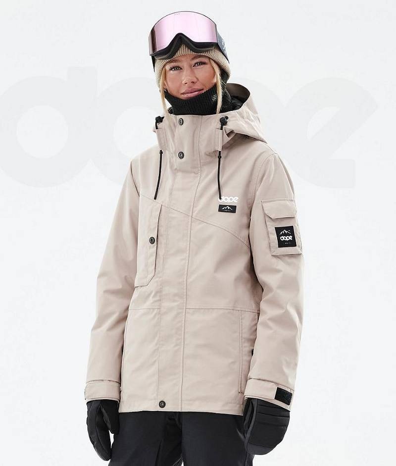 Beige Women\'s Dope Adept W Ski Jackets | India_D1935