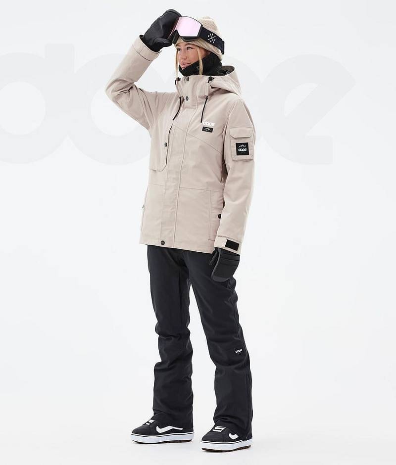 Beige Women's Dope Adept W Snowboard Jackets | India_D1848