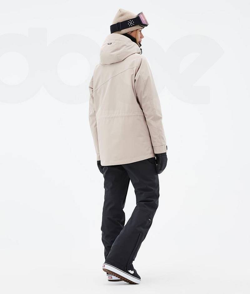 Beige Women's Dope Adept W Snowboard Jackets | India_D1848